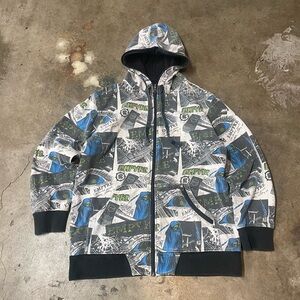 Y2K Empyre Graphic Zip Up Hoodie